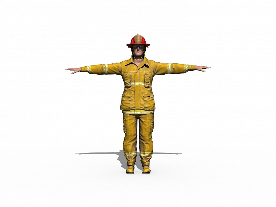 Rendern von 3D-Figuren für die endgültige Ausgabe Du als Feuerwehrmann: 3D-Modelling