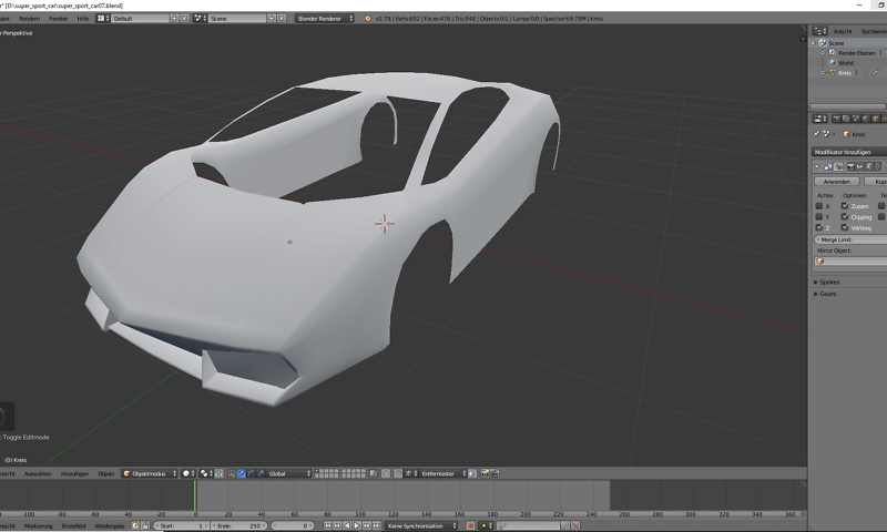 3D-Modelling, Car