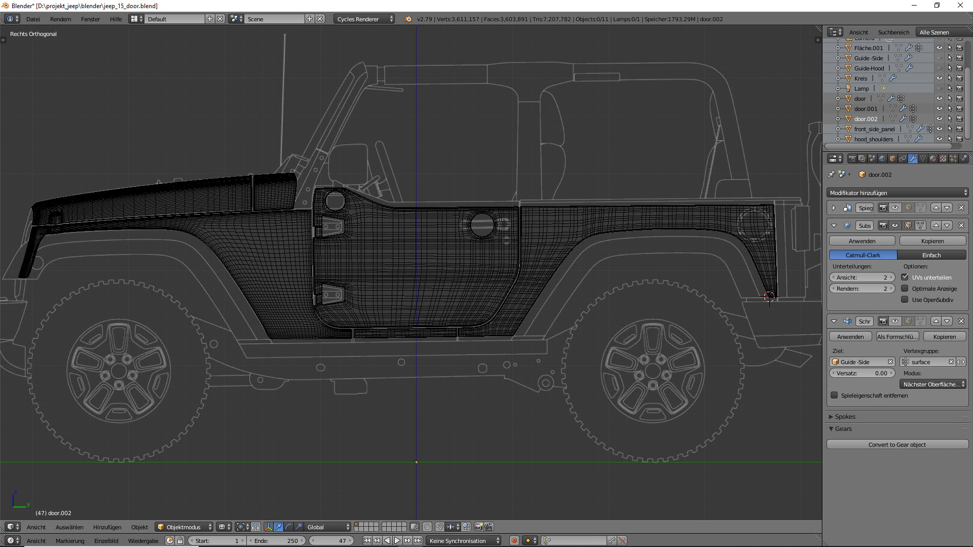 Tag 9: 3D-Modelling von einem Geländewagen