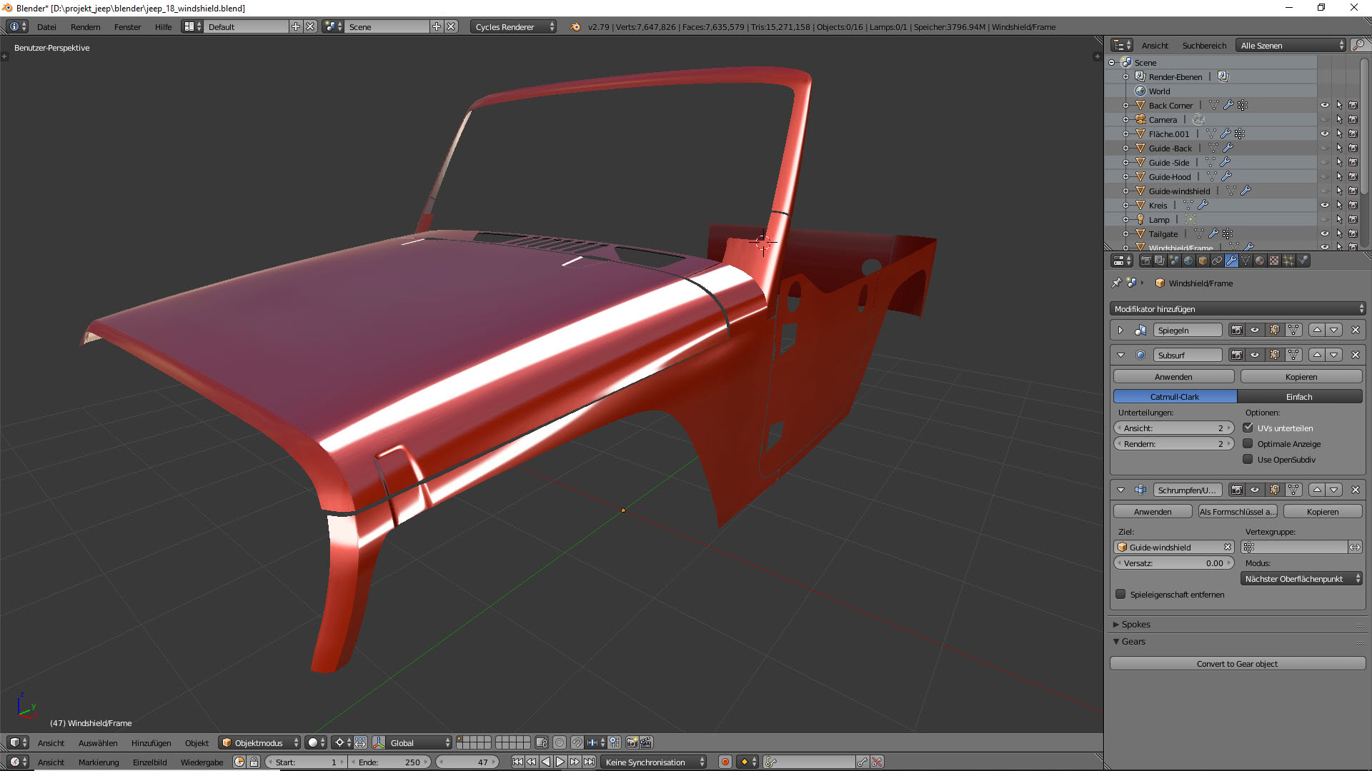 Tag 11: 3D-Modelling von einem Geländewagen