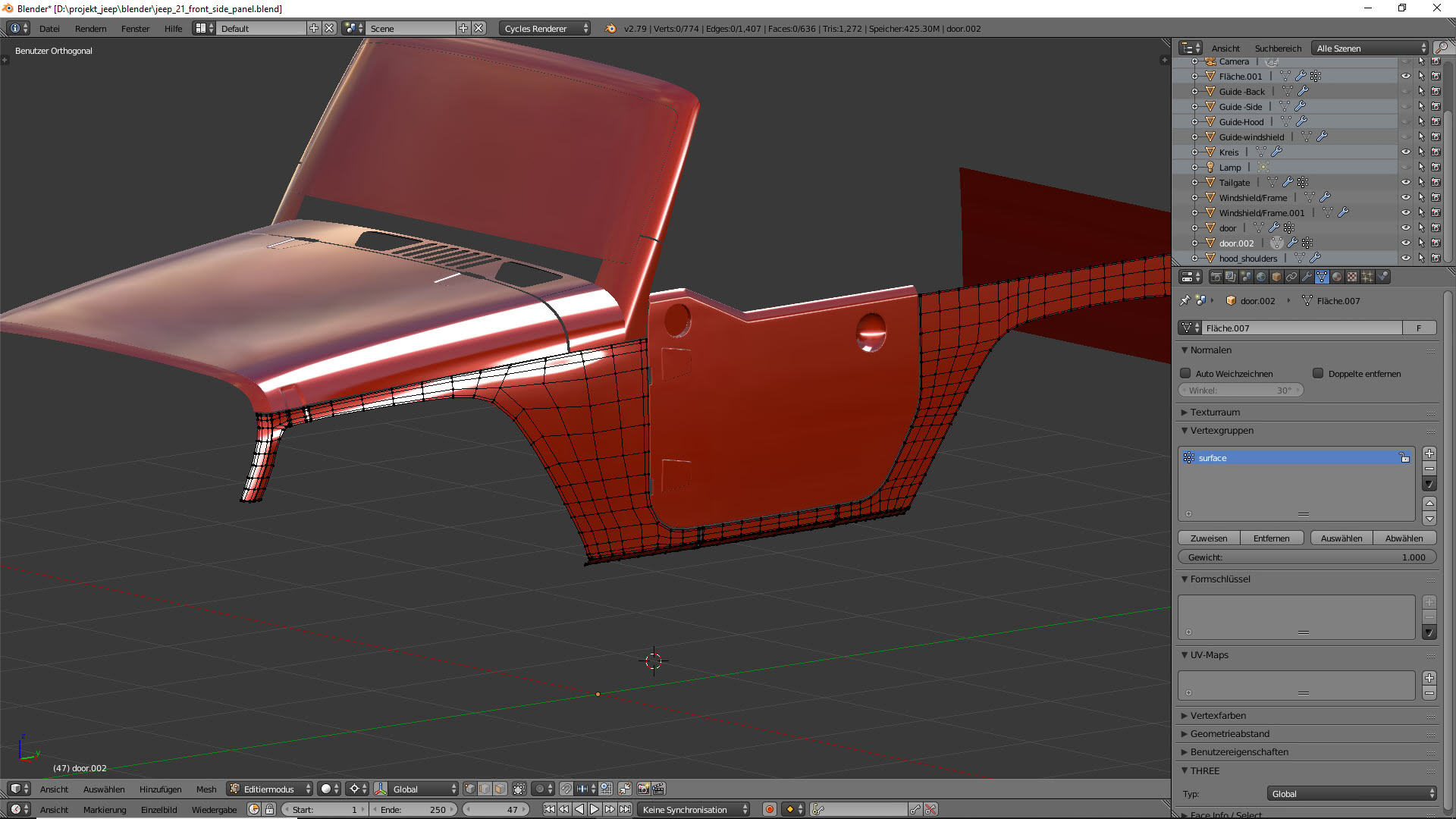 Tag 13: 3D-Modelling von einem Geländewagen