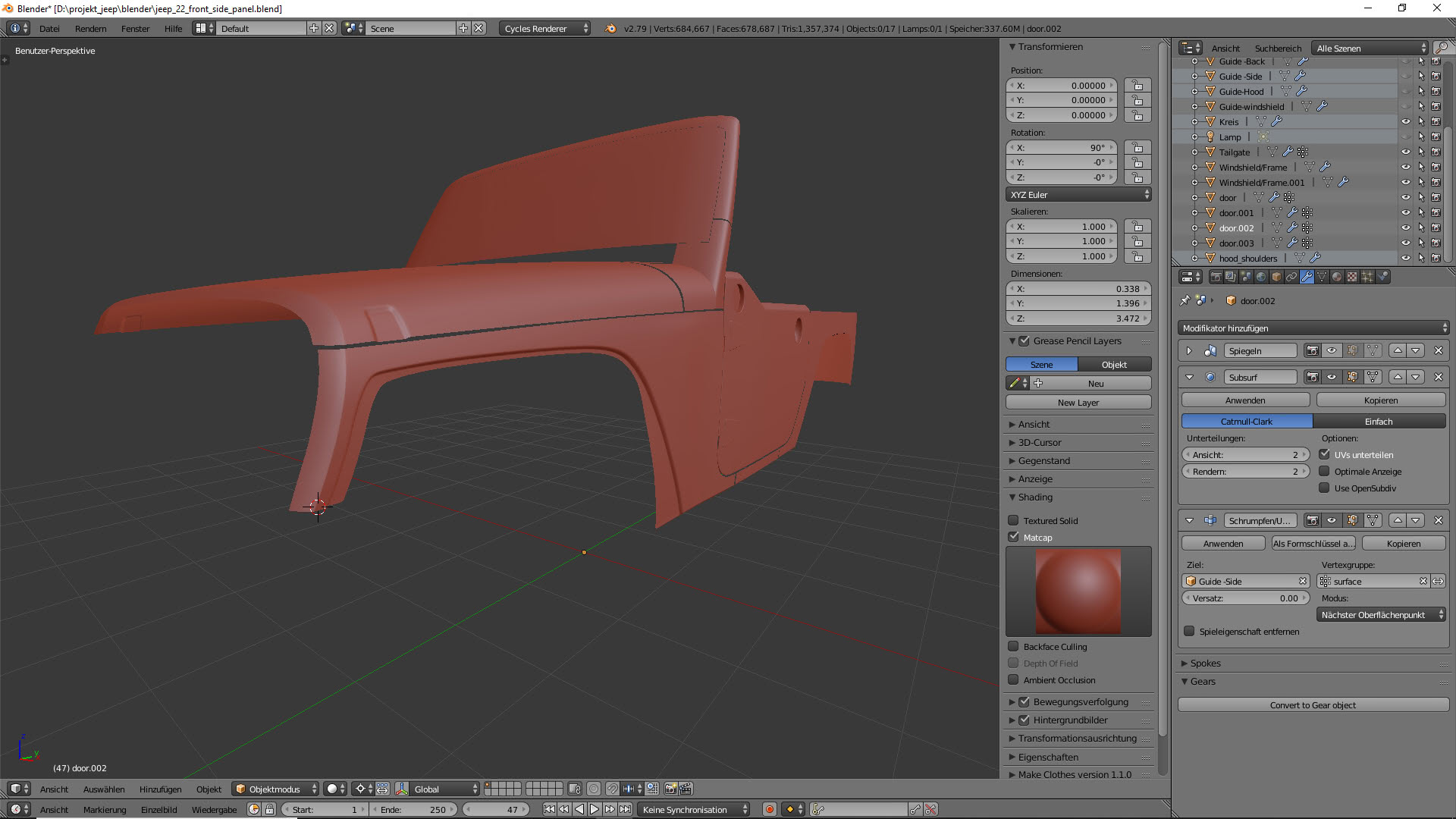 Tag 14: 3D-Modelling von einem Geländewagen