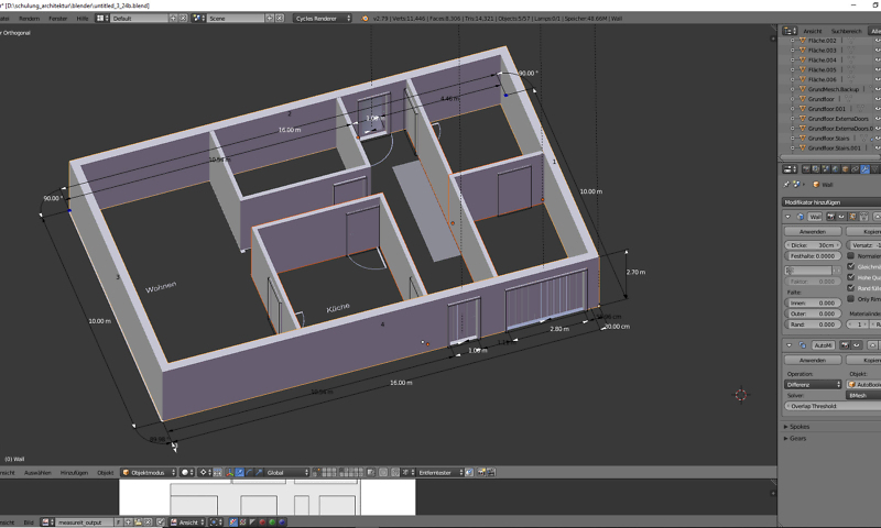 Architekturdesign & Animation in Blender - 3D-Grafik