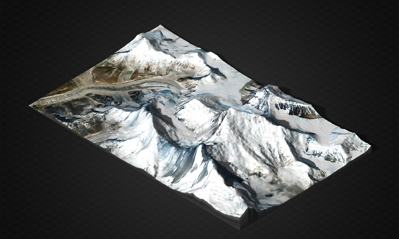 Mount Everest 3D Modell gedruckt