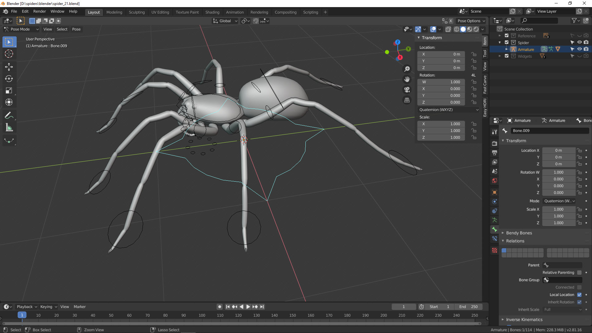 3D-Modellierung einer Spinne – Teil 8