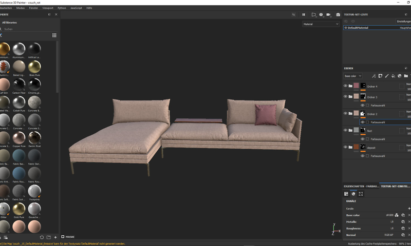 3D Visualisierung: Couch